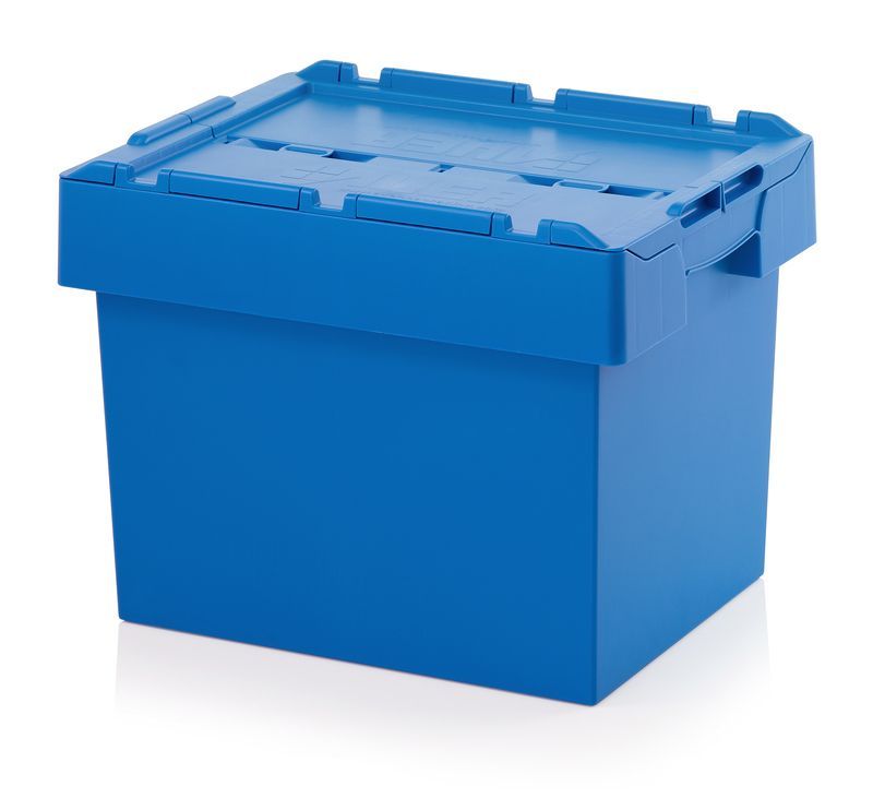 Bac avec couvercle lié en 2 parties